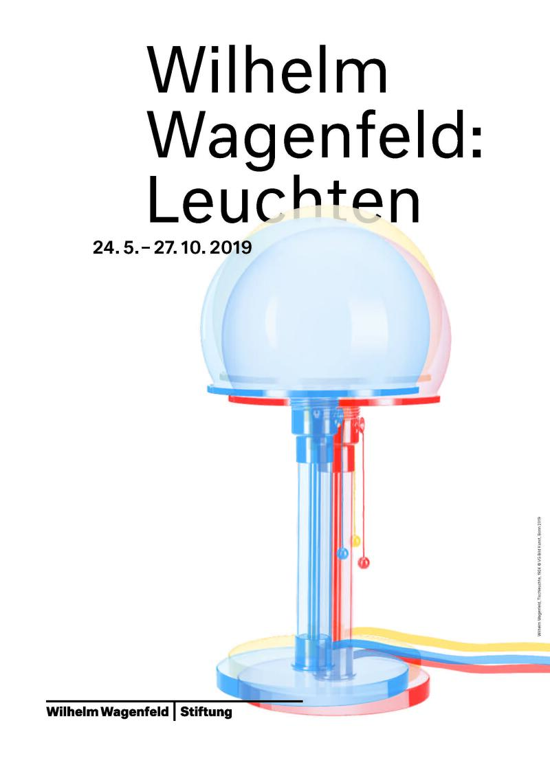 Das Motiv ergibt sich aus mehreren übereinandergelegten Bildern der Bauhausleuchte.